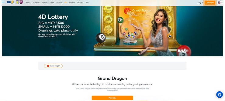 BK8 Casino 4D Lottery Games