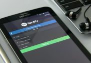 Image of Spotify login screen on smartphone. The streaming giant has attacked Apple's "outrageous" commission decision.