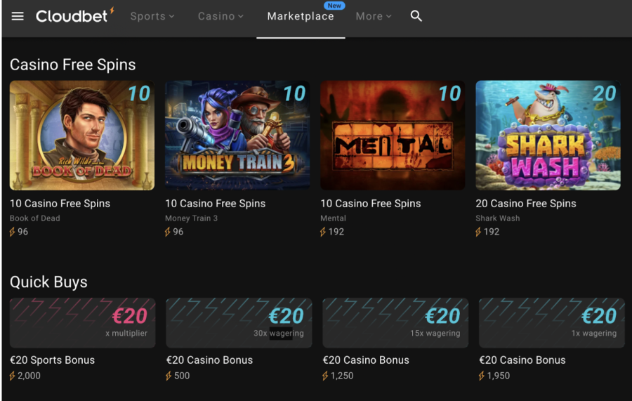 Cloudbet crypto casino Marketplace for bonus offers