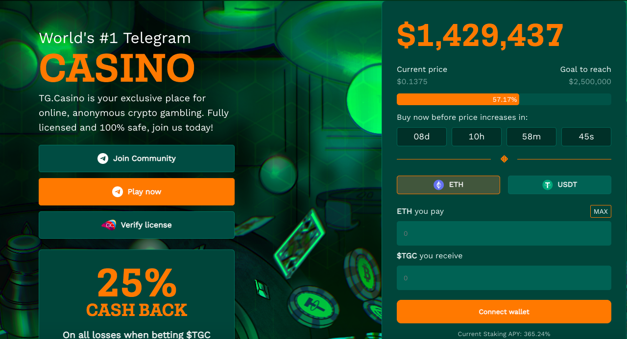 TG.Casino presale